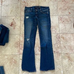 American Eagle Distressed Boot cut jeans size 4 stretch